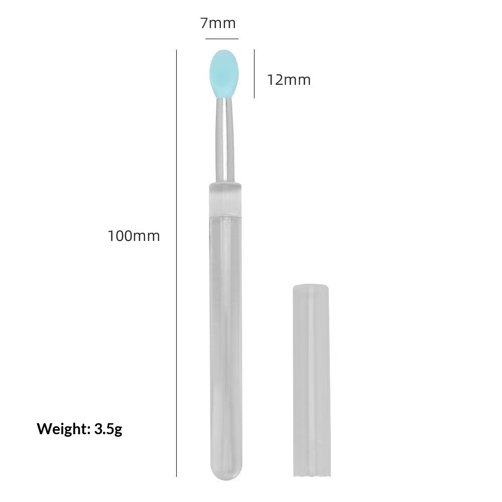 Portable Dust-Free Silicone Lip Brush with Lid