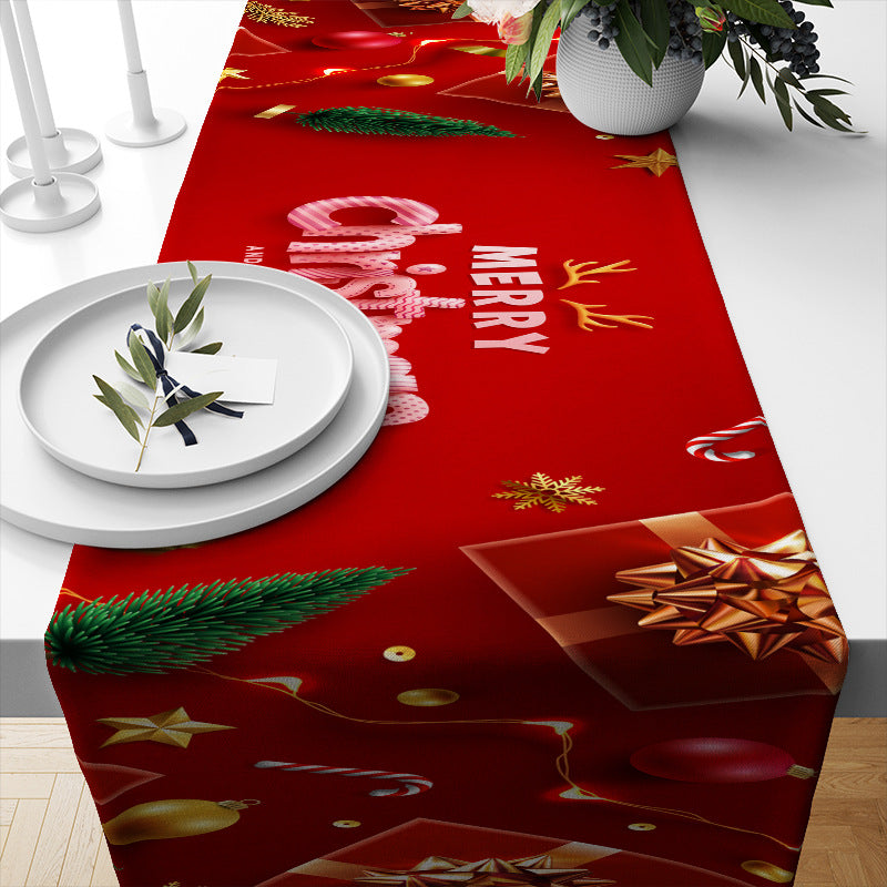 Table de Noël Runner Linge de restaurant isolé nappe
