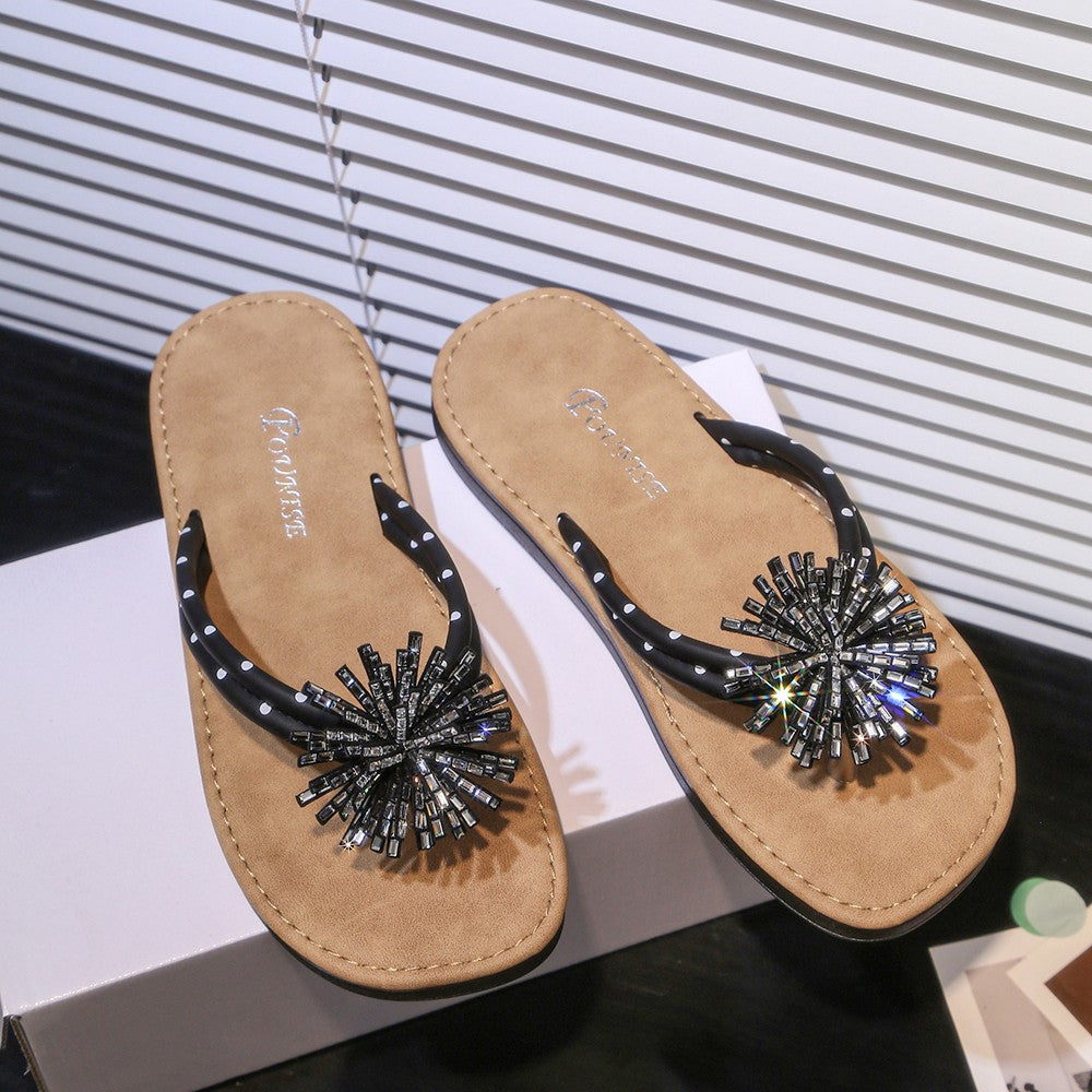 Femmes Bling Firework Strass Flap Flops Flip Flip Flip