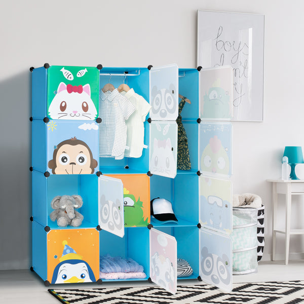 Armoire modulaire à 12 compartiments de 4 couches avec matériel en plastique et en acier