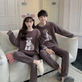 Couple Gp Japonais Mignon chien Parent-enfant Soft Home Porter pantalons à manches longues Ensemble de pyjamas