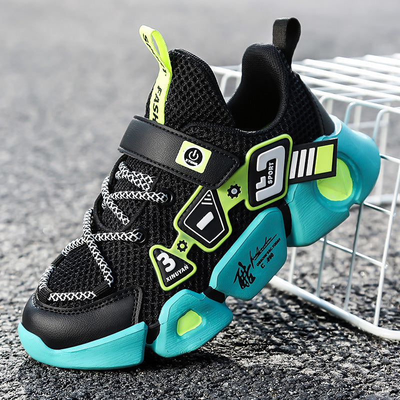 Mesh Fly Woven Velcro Respirant Sneakers
