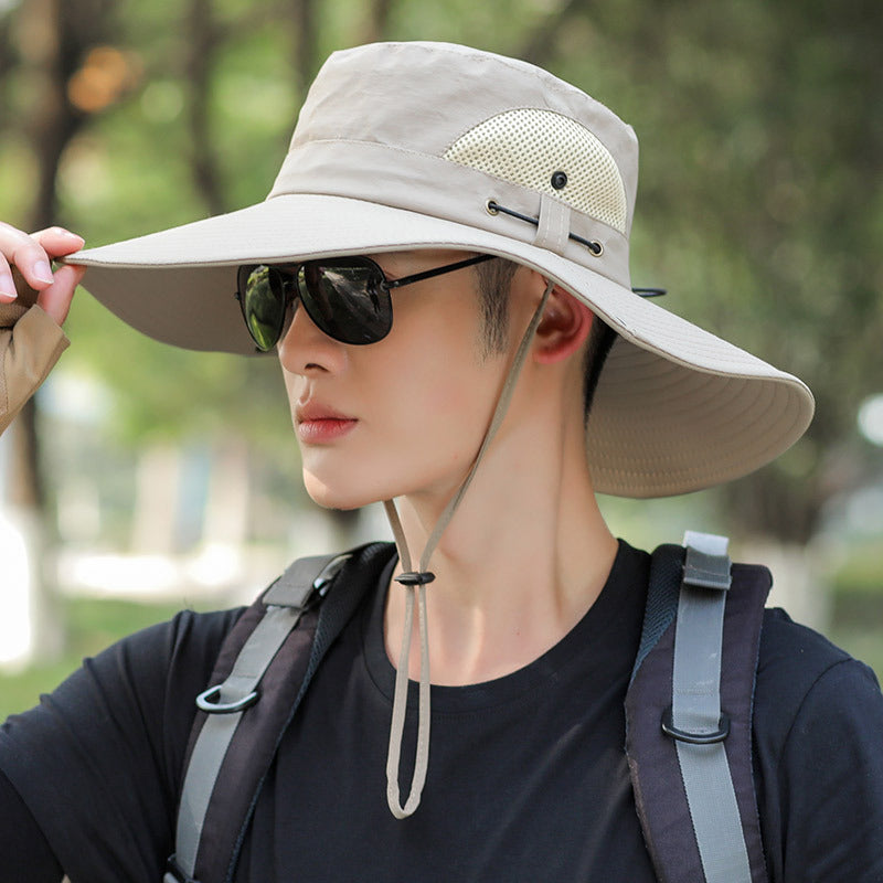 Homme Big Brim Sun Protection Pêche Chapeau pêcheur