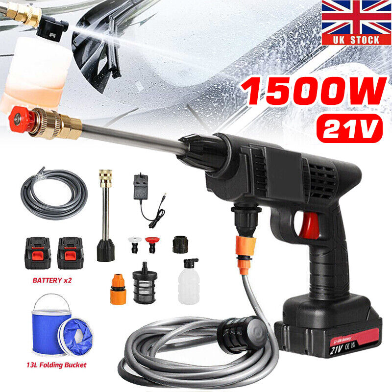 2 batterie sans fil portable voiture de lavage haute pression Jet de lavage d'eau