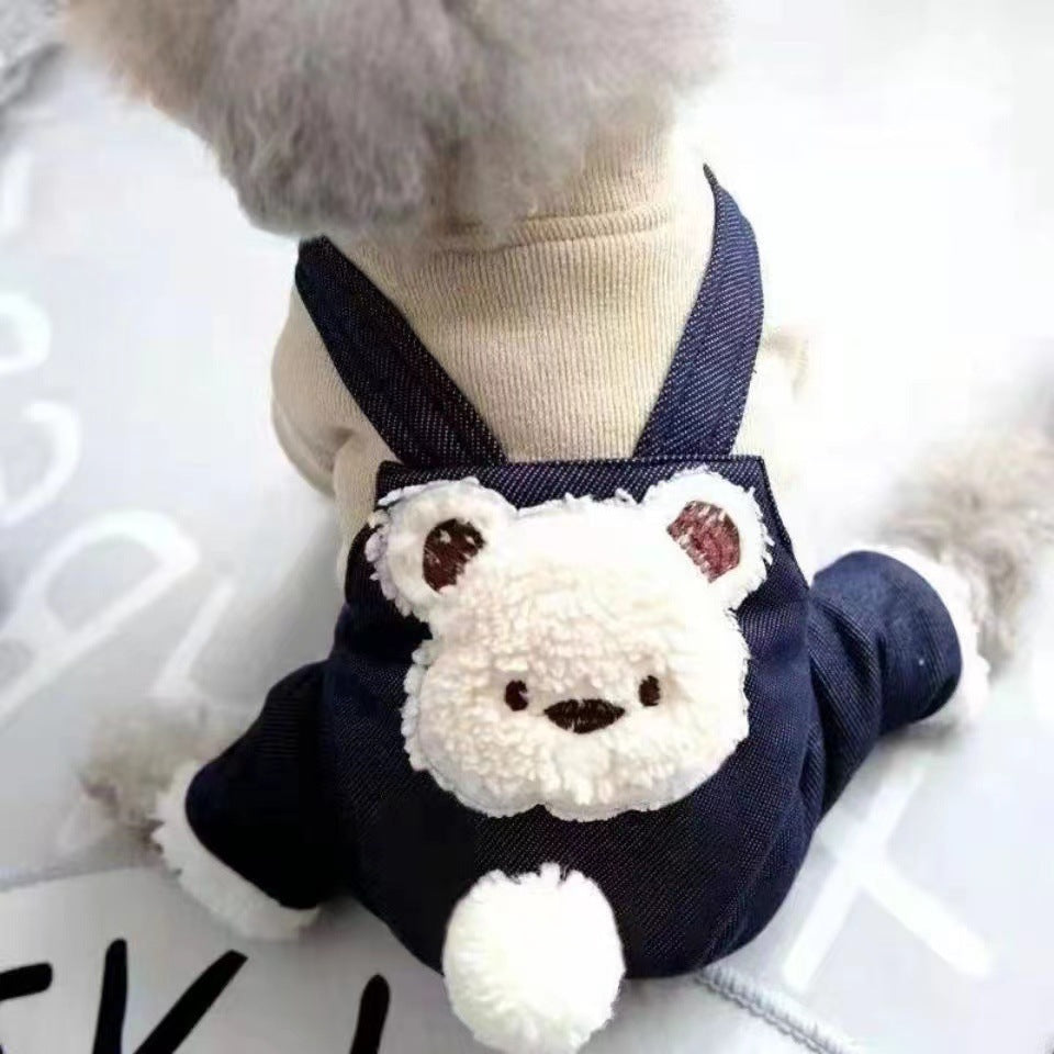 Poodle dog vêtements Coton rembourré Coat Four-leg Flèche doublée