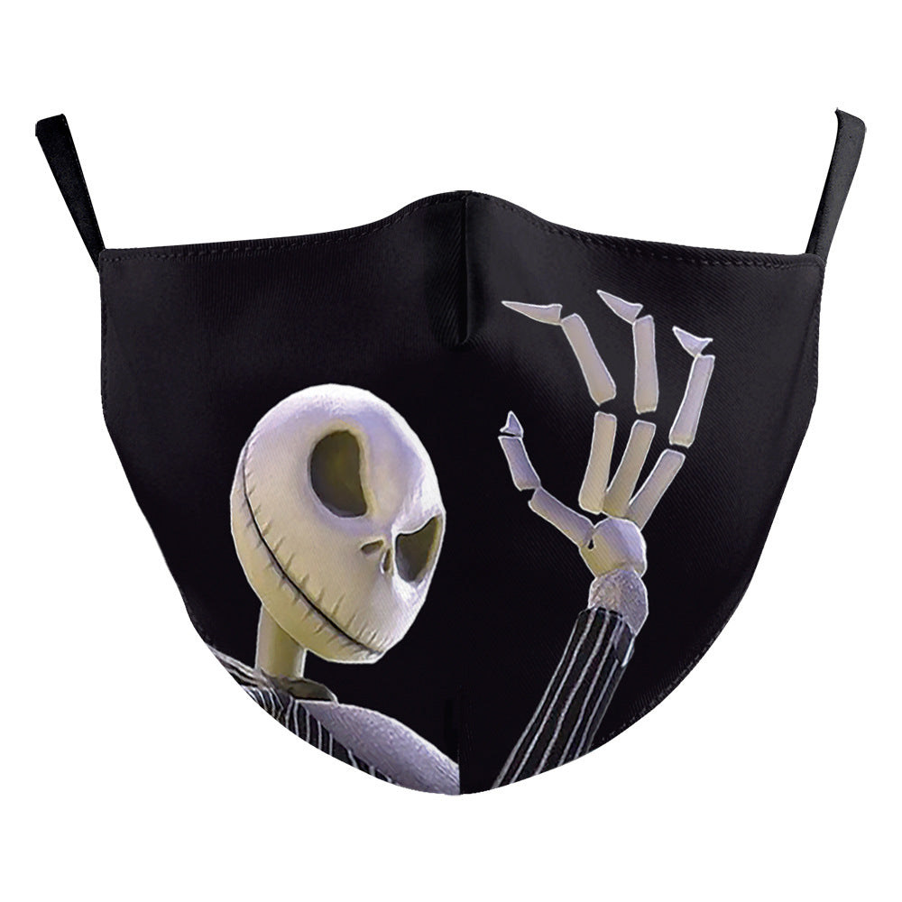 Impression numérique Masque double couche pour visage drôle d'Halloween