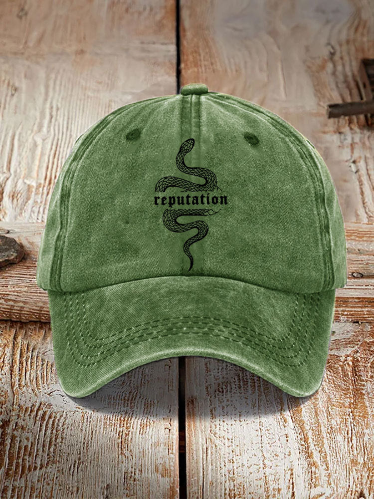 Chapeau imprimé en coton lavé Style distrait Hommes Vintage
