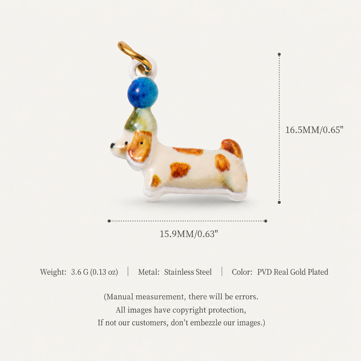 Puppy d'animaux série Zircon pendentif