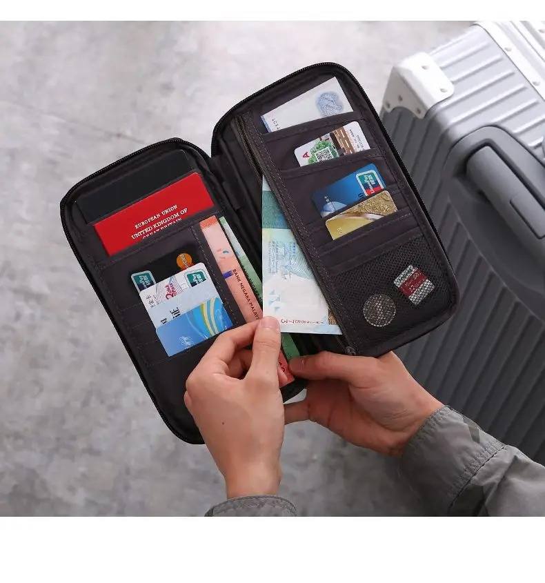 Sac de rangement de passeport multifonctionnel Portable