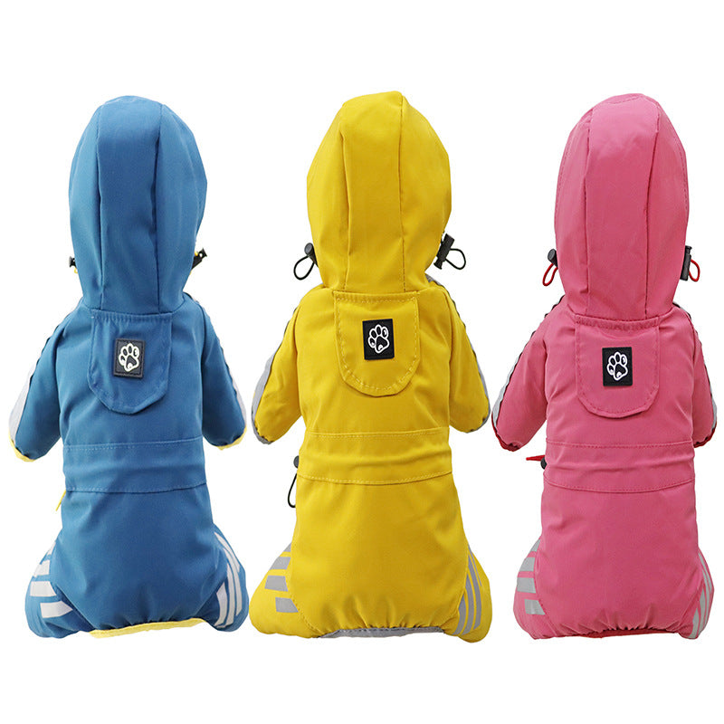 Pâte de pluie pour chien Pack complet Quatre pieds Waterproof Rain Cape Pet Produits