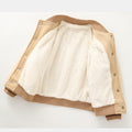 Manteau de baseball uniforme en coton doublé de polaire