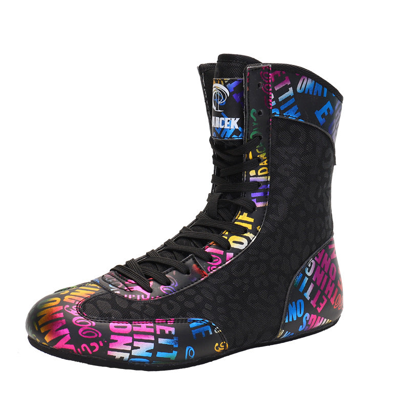 Entraînement de combat mixte Lutte Soft Sole High Fitness Lifting Shoes