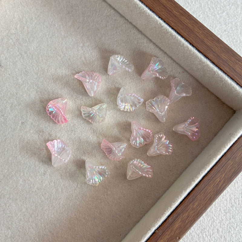 Graduent Iridescent Trumpet Fleurs perles acryliques