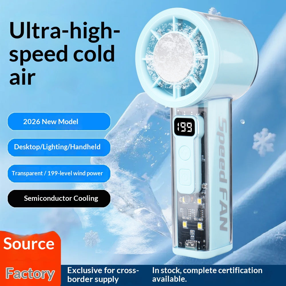 Mini ventilateur portatif haute vitesse avec affichage numérique de refroidissement à glace portable pour l'extérieur et des