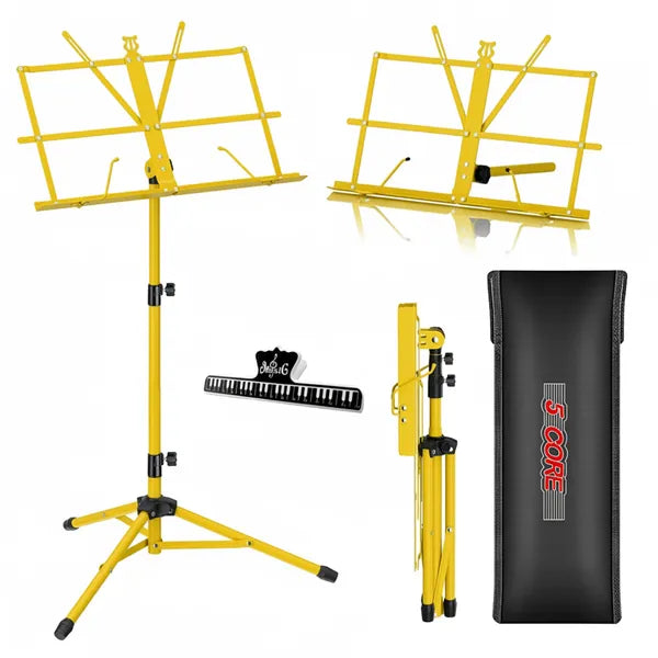 5 Core Music Stand réglable 57" Supports de livres de bureau Support de feuille Tout le livre métallique portable