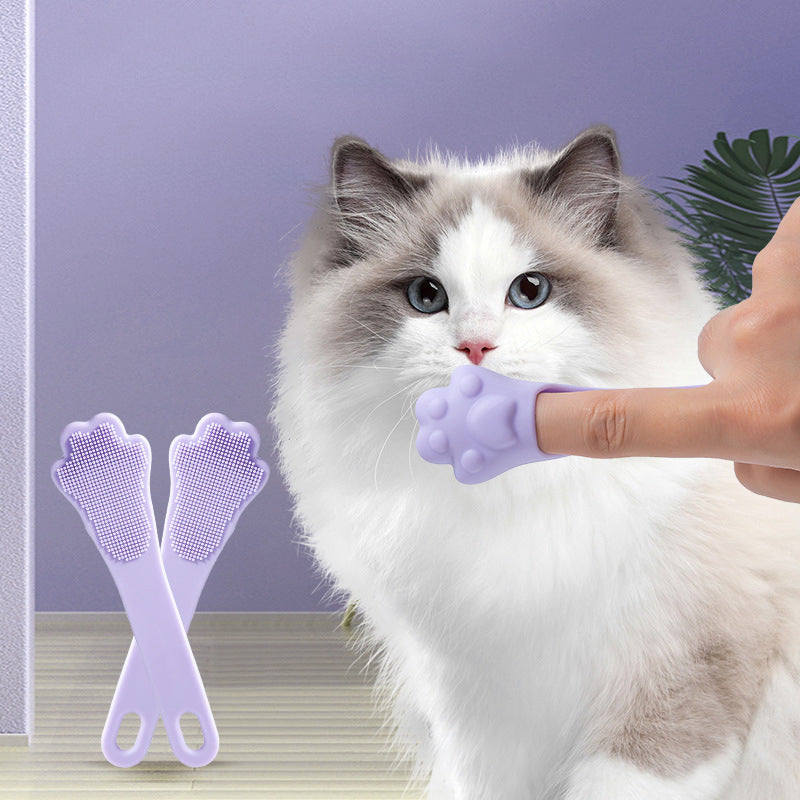 Brosse à dents en silicone pour animaux de compagnie