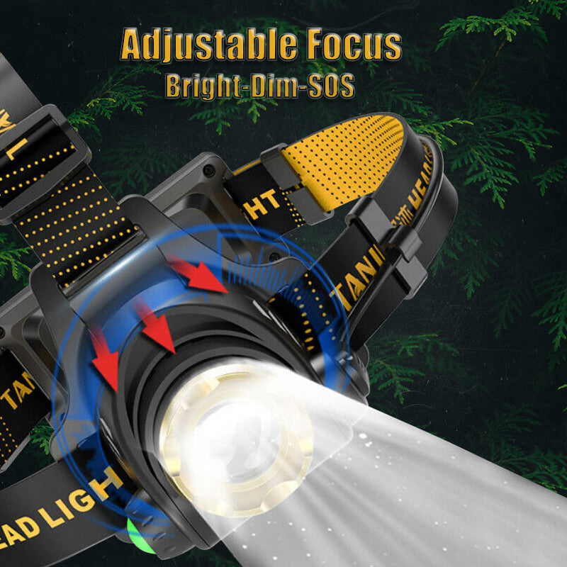 Super Bright 150000LM BATTERY LED phare USB phare lampe de poche