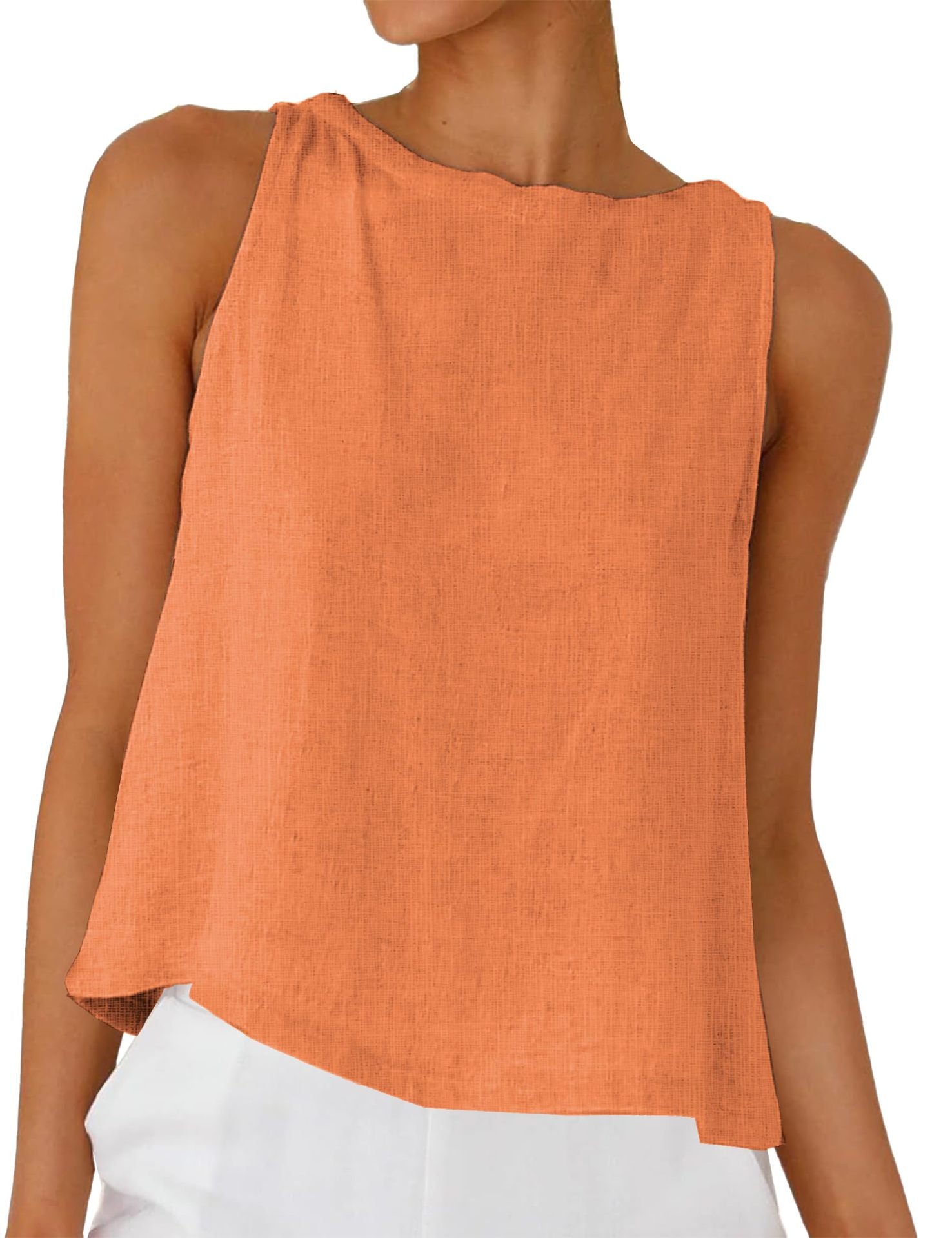 Femmes Col rond Blouse à coupe molle