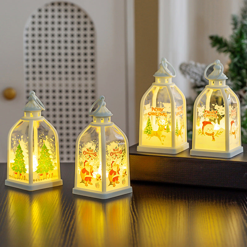 Décoration de Noël Portable lumière de nuit lumineuse Fenêtre cadeau de Noël