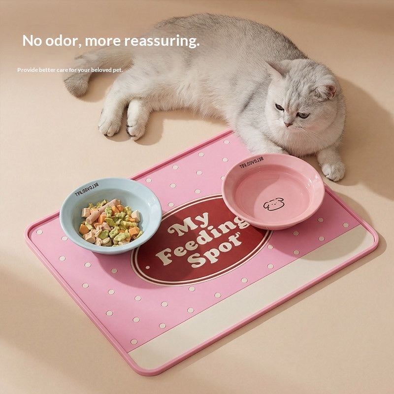Pet Placemat Silicone Mat Non-dérapant Imperméable résistant aux taches