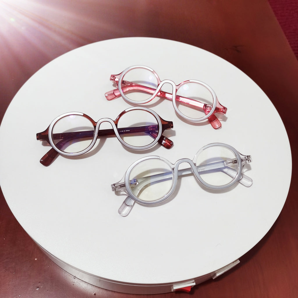 Élégant ronde personnalisée Unisexe rétro Blue-light-blocking Presbyopia Lunettes