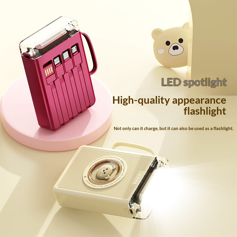 Dessin de dessin animé de grande capacité Compact et Portable Power Bank