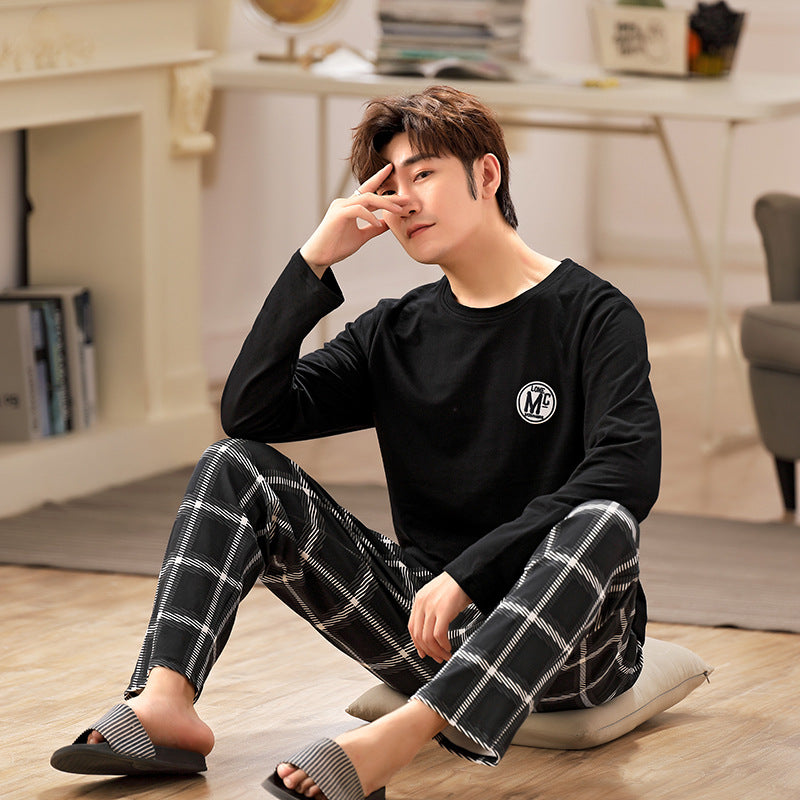 Men's Spring Summer Thin Casual Pure Plus Size Homewear Middle Age