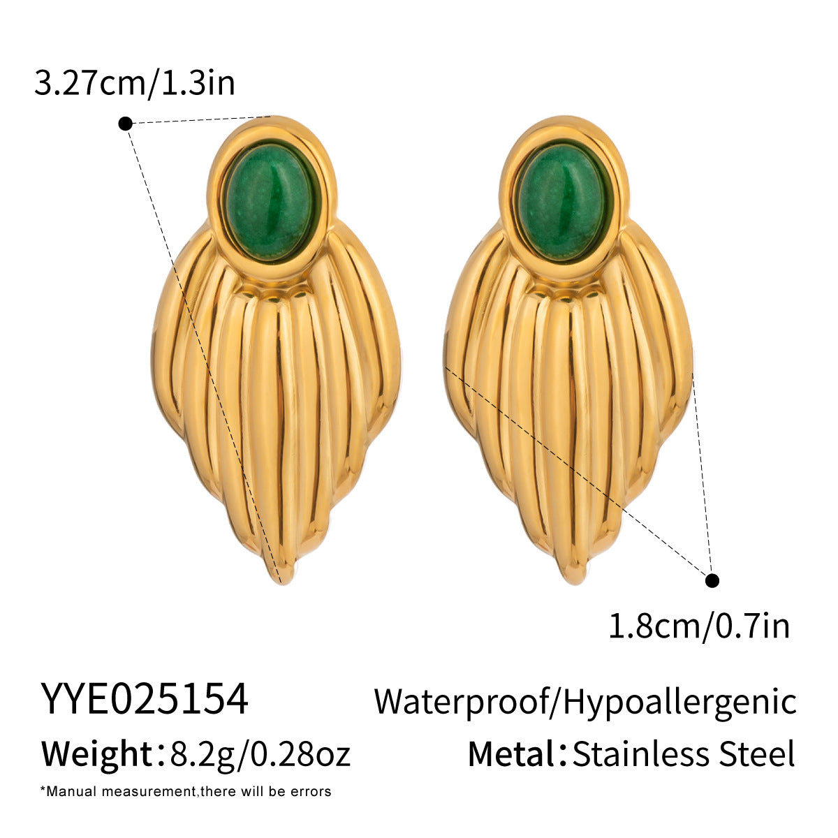 Boucles d'oreilles en pierre bleue personnalisées
