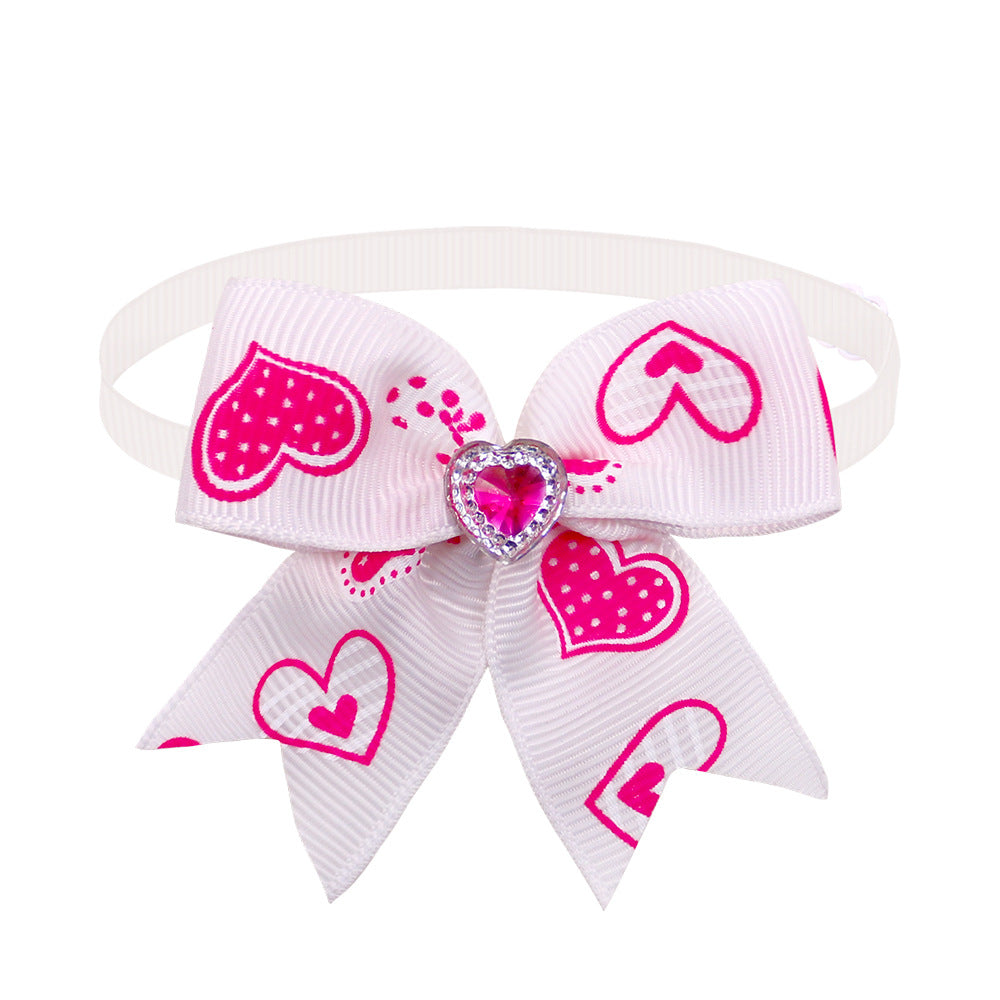 Animaux de compagnie Love Diamond Bow Tie Bow Accessoires