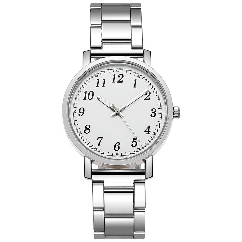 Montre Quartz de ceinture en acier simple pour homme et femme