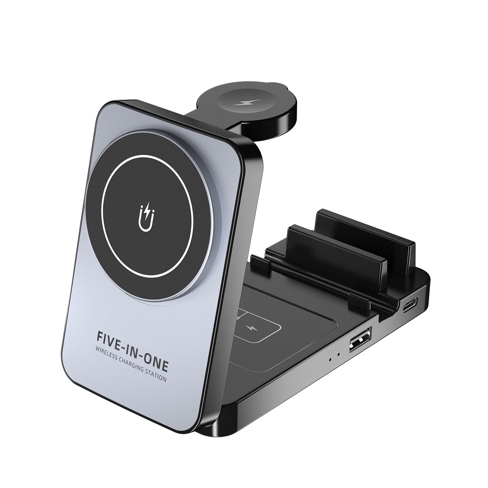 5-en-1 Station de recharge sans fil multifonctionnelle avec support magnétique pliable pour votre