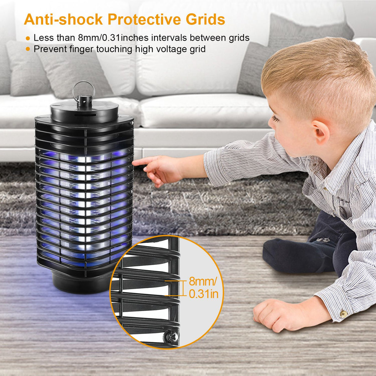 1Pc Bug électrique Zapper pour l'été UV léger volant Zapper lampes de tueur d'insectes Pest Mosquit