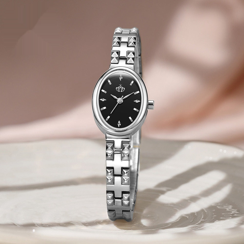 Montre Quartz de luxe abordable avec un bracelet en acier pour les femmes