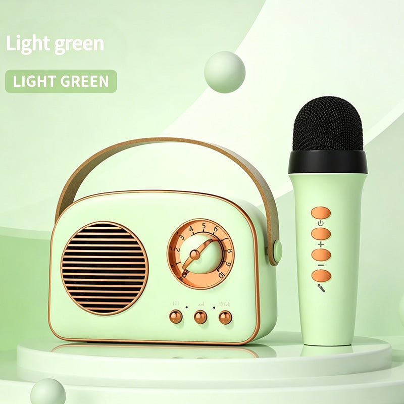 Mini machine de karaoké portable avec micros sans fil