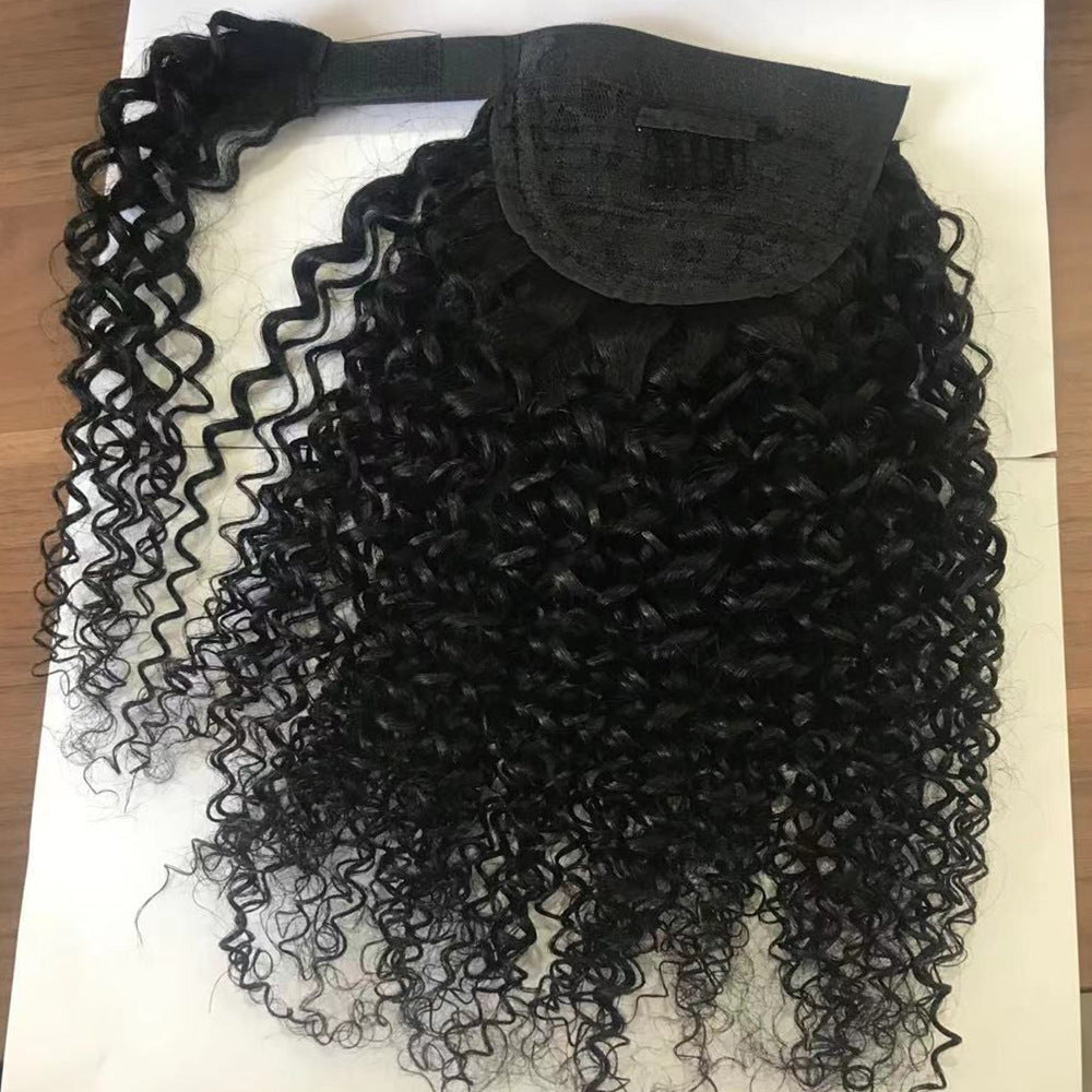 Cheveux humains Ponytail Velcro Couleur naturelle