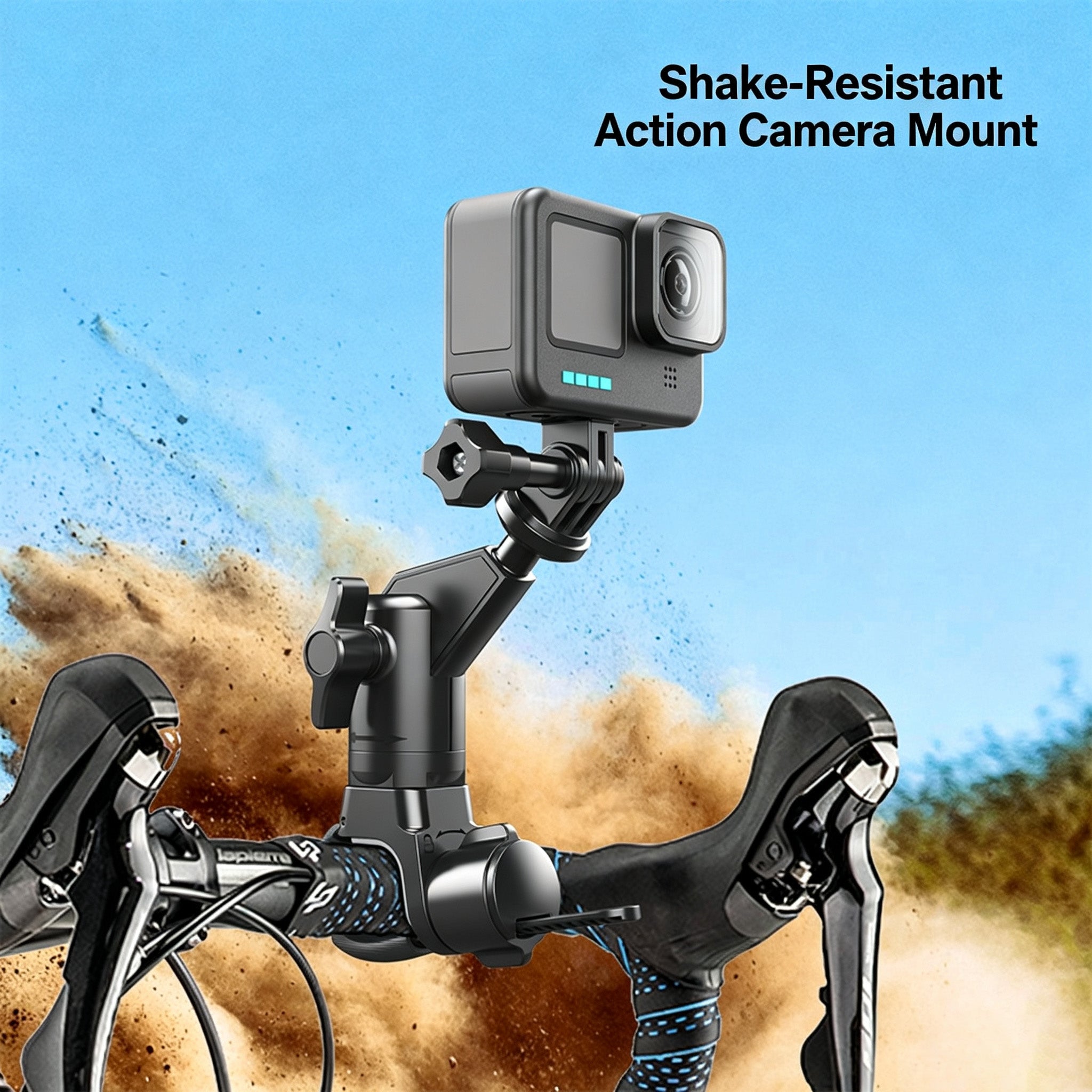 360 Support de caméra d'action pour moto E Bike Road Bike Support de poignée de vélo pour spor