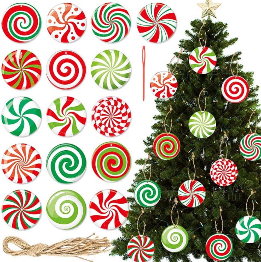 Ornements Candy de Noël 16 unités