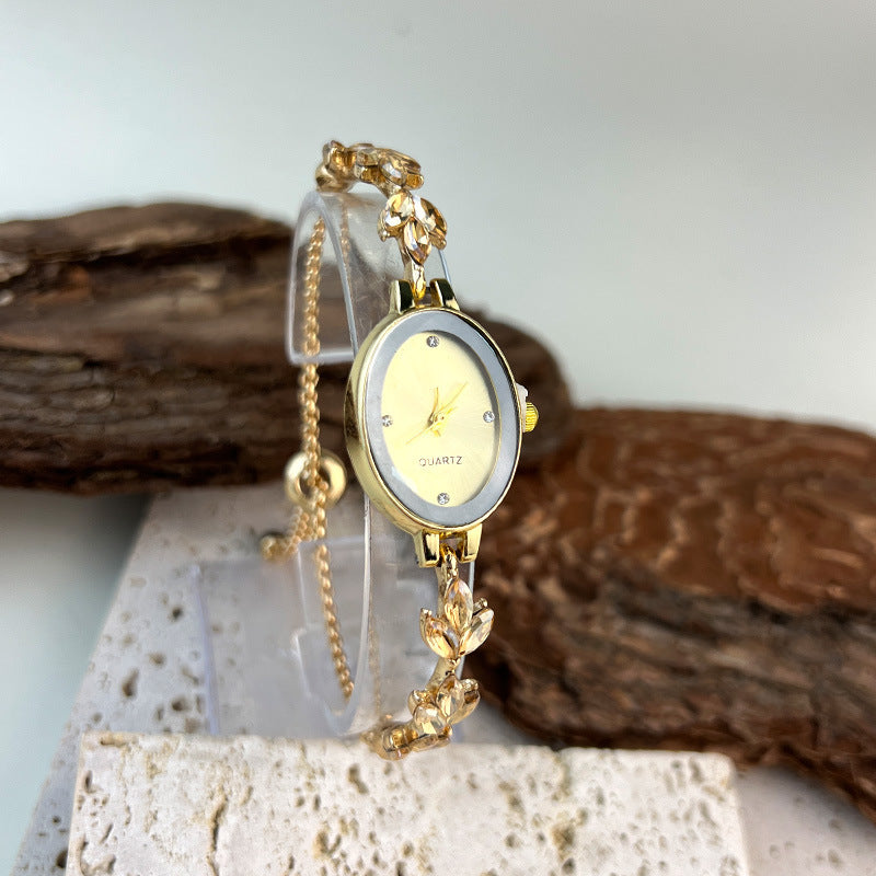 Ovale bracelet montre Luxury Retro Exquise Niche montre femme haute qualité Quartz Watc