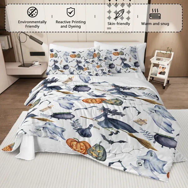8 pièces Halloween Comforter Set