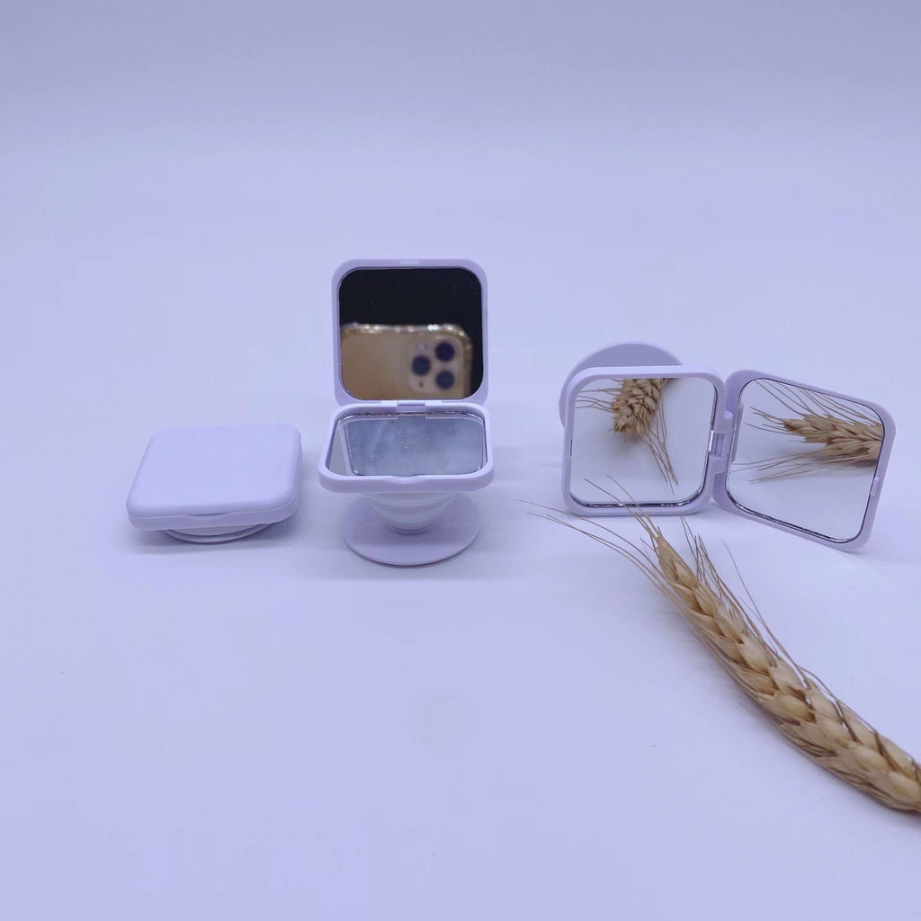Thin Square miroir cosmétique verre Flip téléphone portable plieuse télescopique
