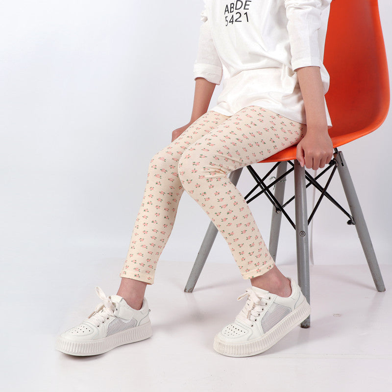 Leggings Modal Cropped Pantalons Outer Wear Girls' Stretch Tights Classique