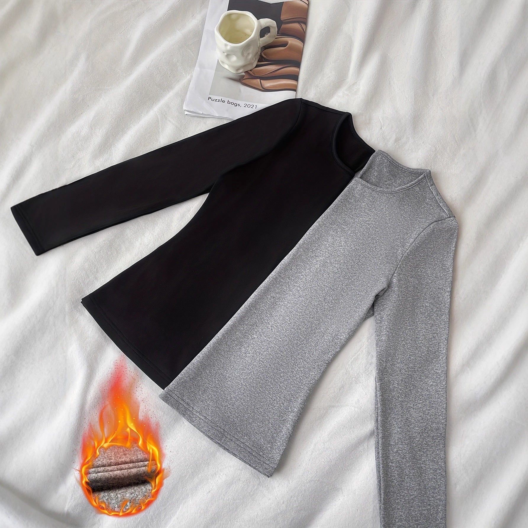 Solide couleur mode Casual Slim Fit chaud Top