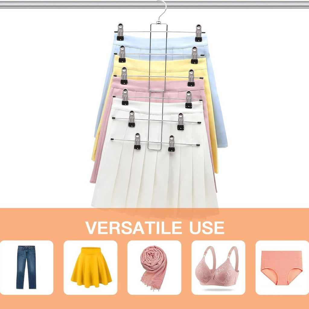 Pantskirt multifonctions Clip entreposage ménager Hanger invisible en acier inoxydable Multi-la