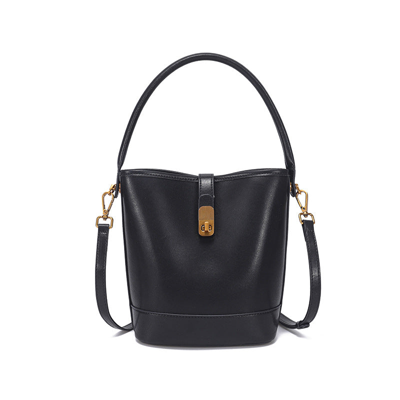 Retro Light-Luxury Épaule en cuir teinté aux légumesCrossbody Bag