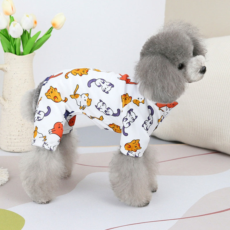 T-shirt de chien de caricature costume