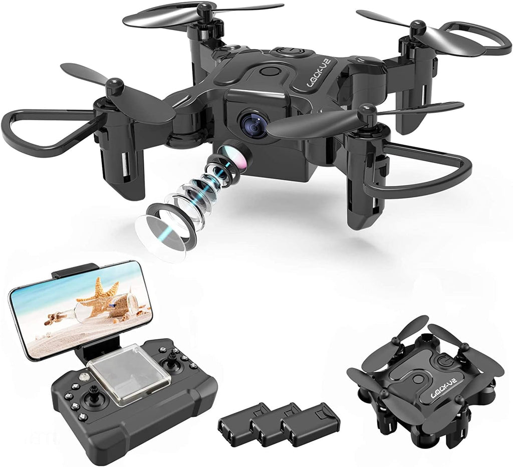 DE V2 Mini Drone Selfie WIFI FPV Avec caméra HD pliable bras RC Quadcopter Toy