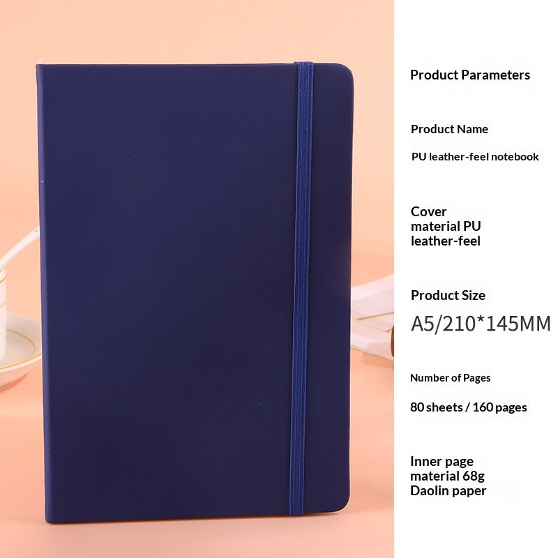 Carnet de notes de couleur solide en Strapper A5