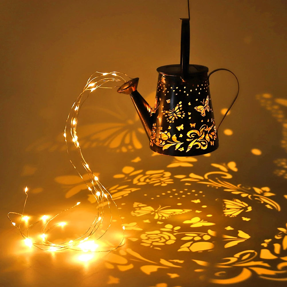Lampe solaire à papillon Modèle de fer lampe