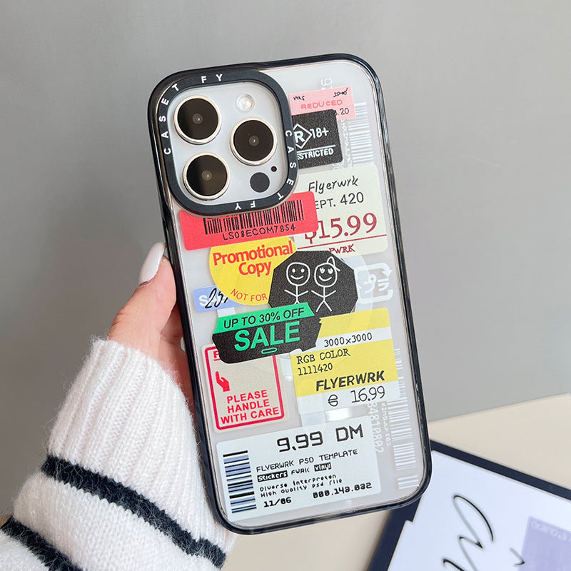 Étiquette fragile Étui de téléphone magnétique résistant à la chute