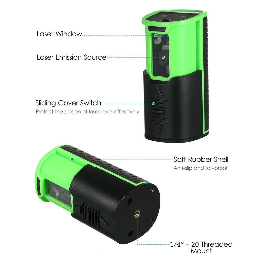 Niveau laser interligne à auto-niveautage vert